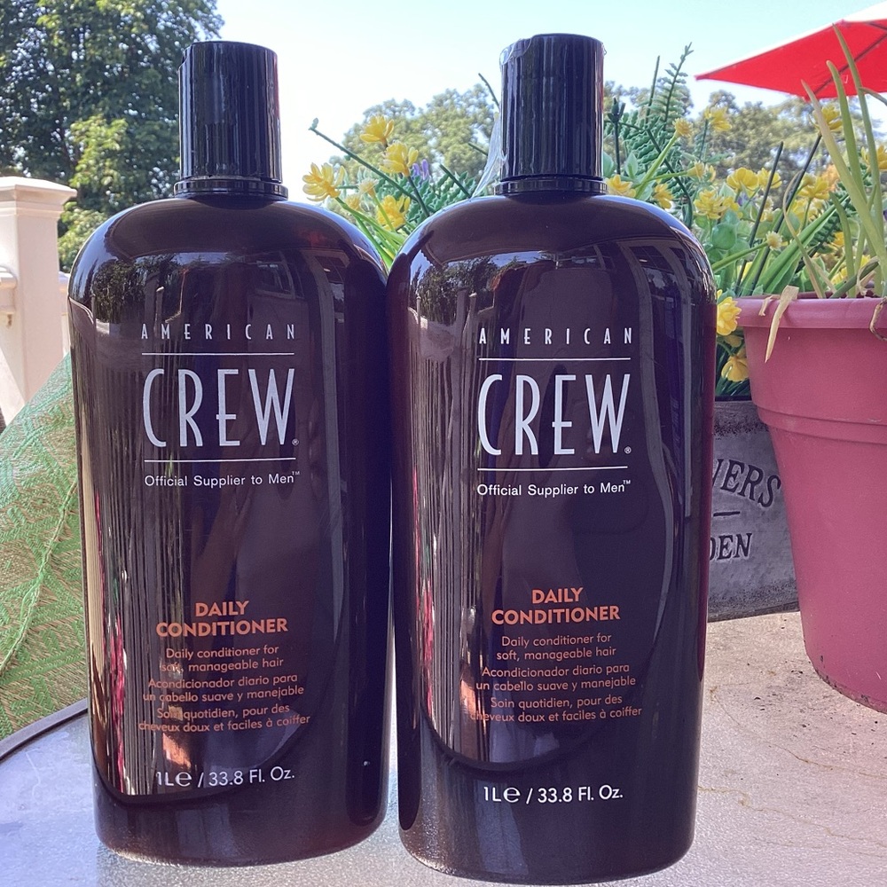AMERICAN CREW SET MENS DAILY CONDITIONER TWO 33.8 oz BOTTLES NEW